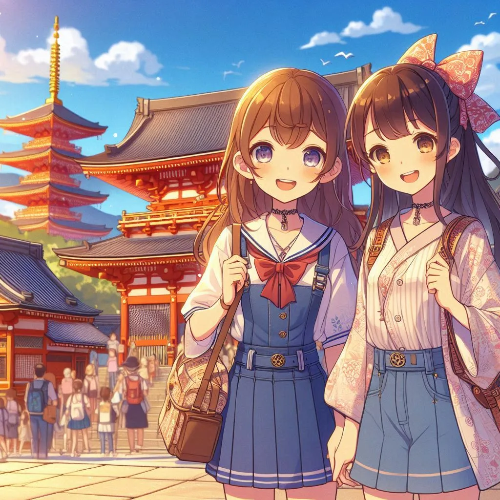 聖地巡礼する少女【Image generated with Copilot】