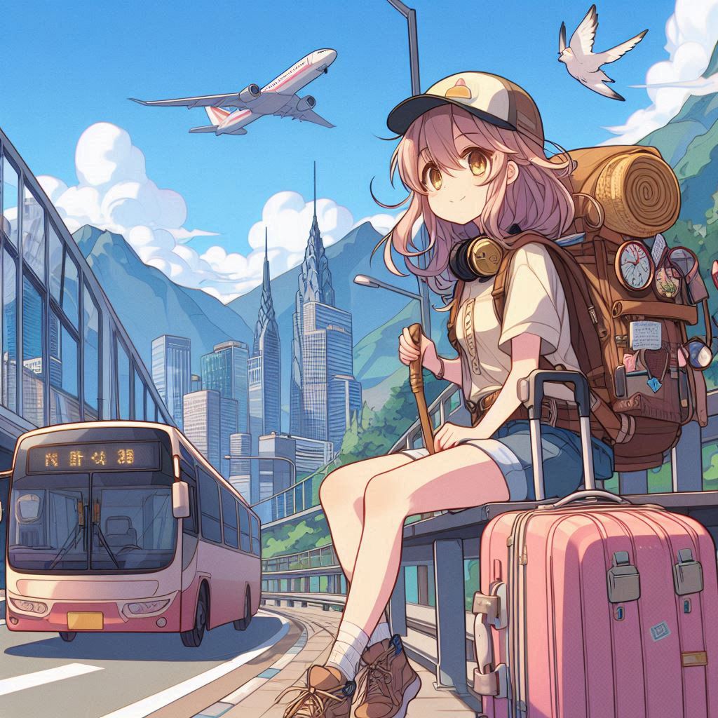 アニメ聖地へ旅する少女