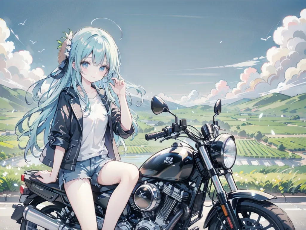夏の日差しと少女【「Image generated with SeaArt】