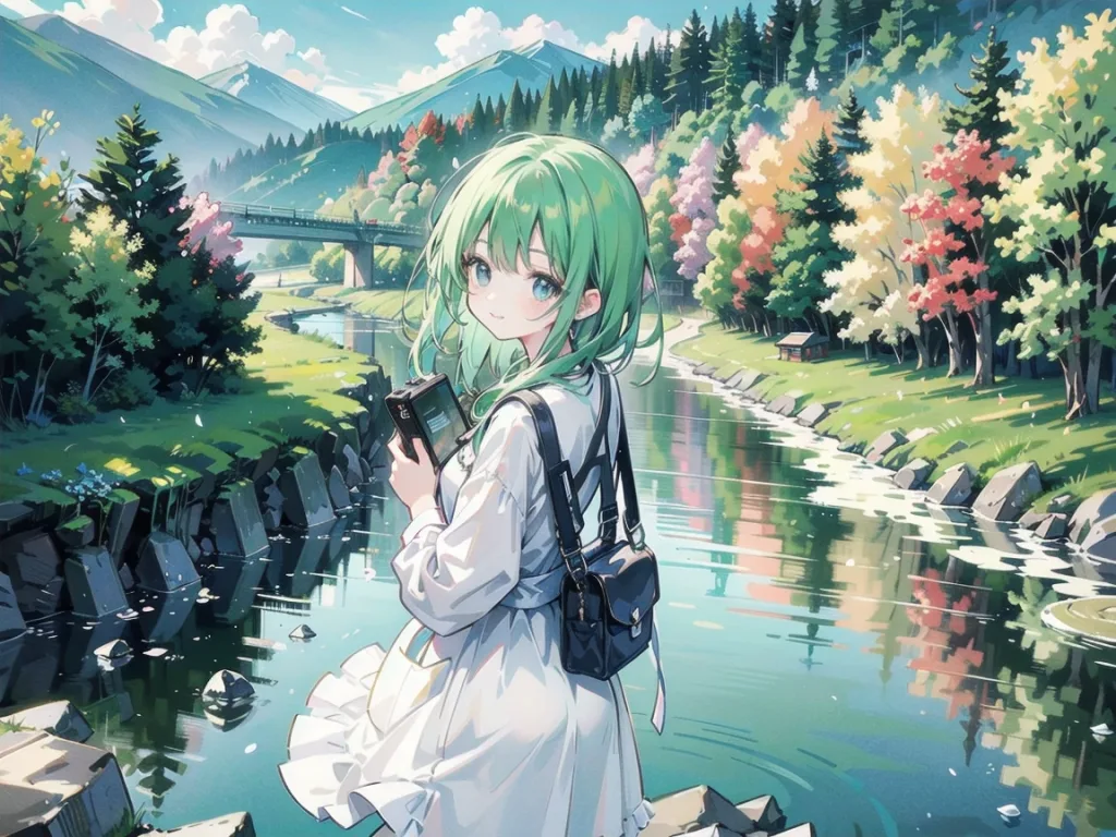 聖地巡礼女子【Image generated with SeaArt】