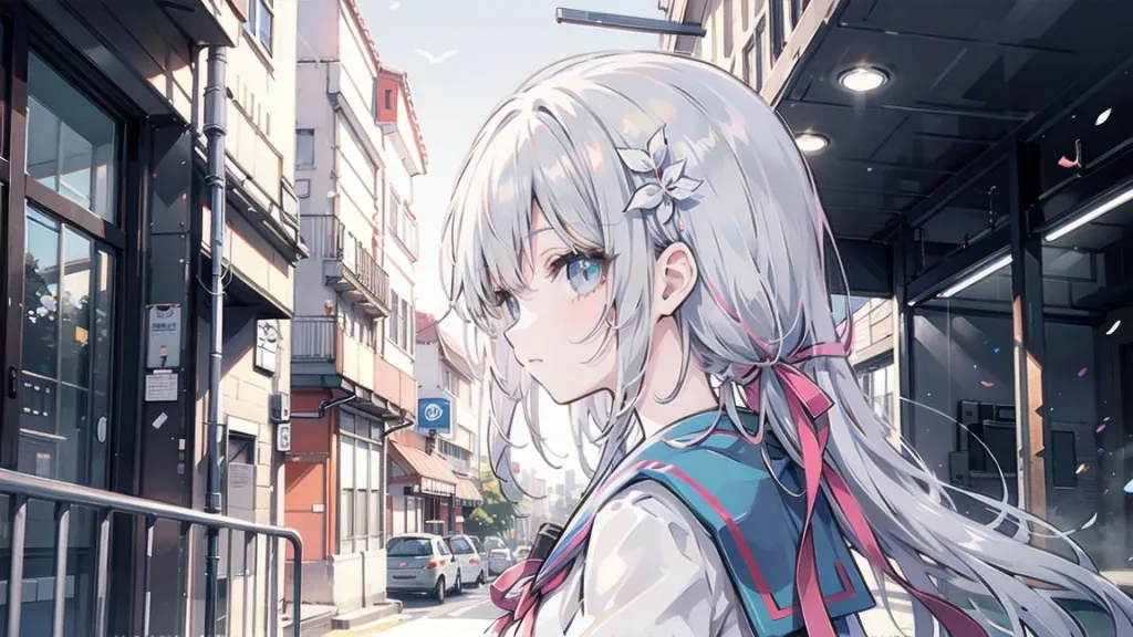 放課後の女子高生【Image generated with SeaArt】