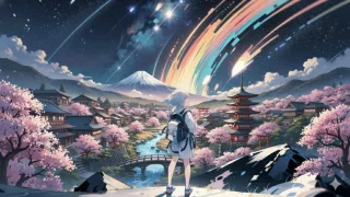 日本を旅する少女