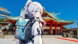 神田明神を旅する旅人