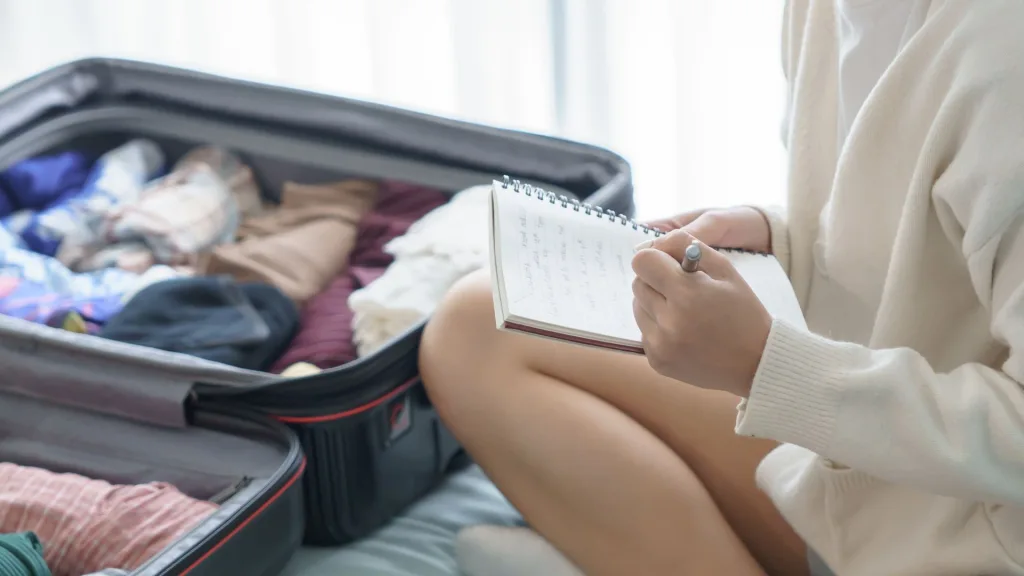 旅の準備をする人